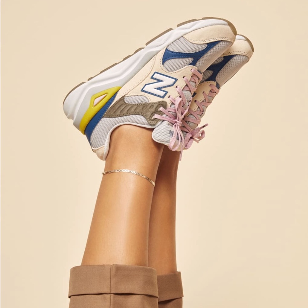 Reformation new balance x90 white blue